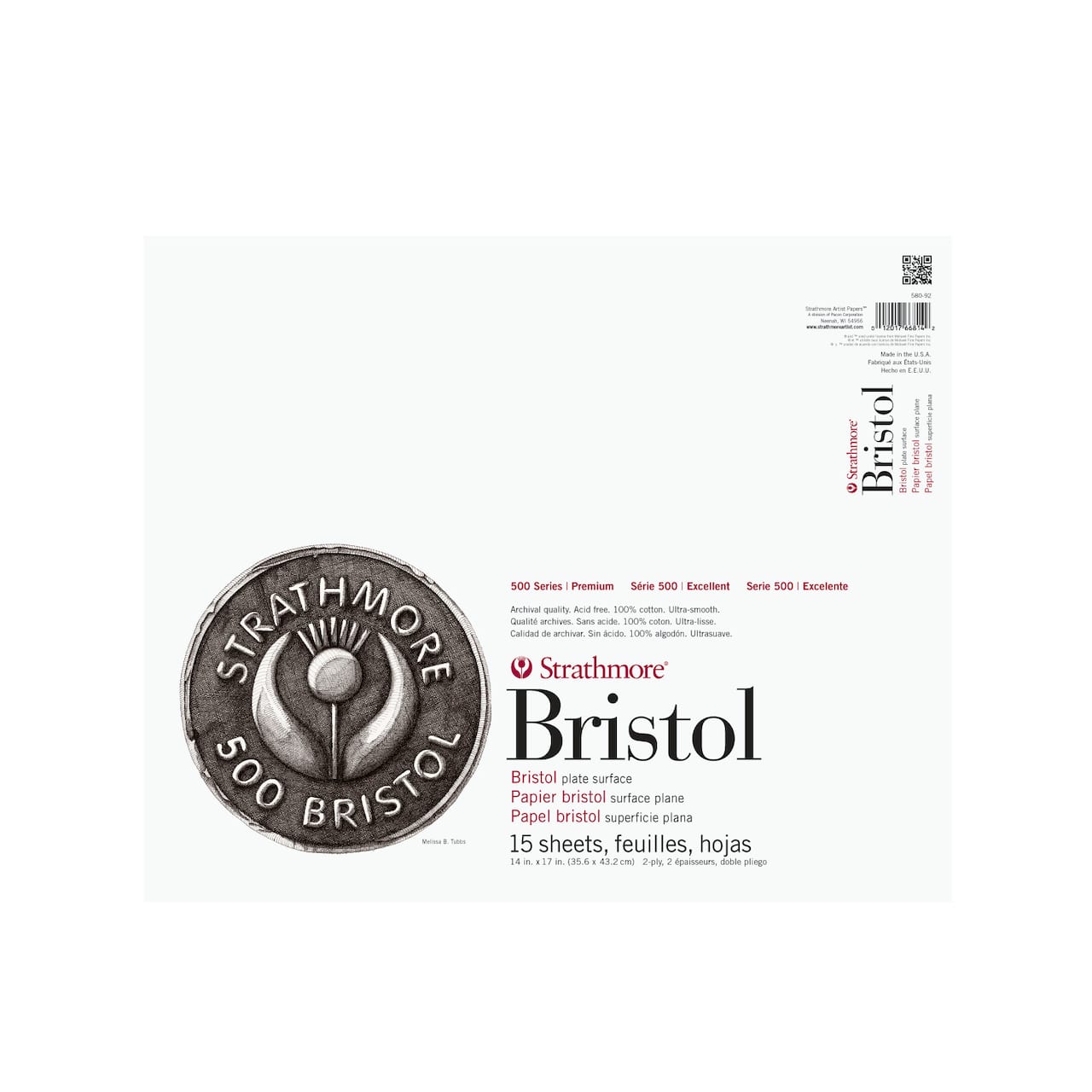 Strathmore&#xAE; 500 Series Bristol Plate Paper Pad